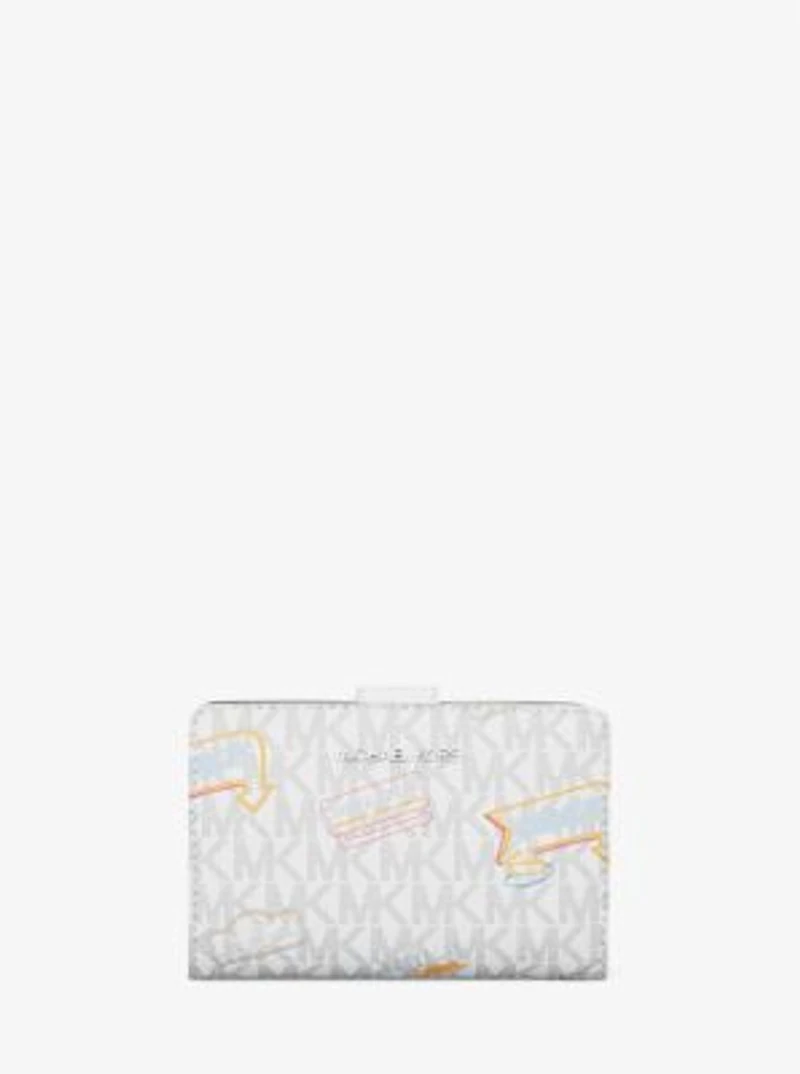 Jet Set Printed Signature Logo Bi-Fold Wallet