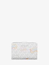 Jet Set Printed Signature Logo Bi-Fold Wallet