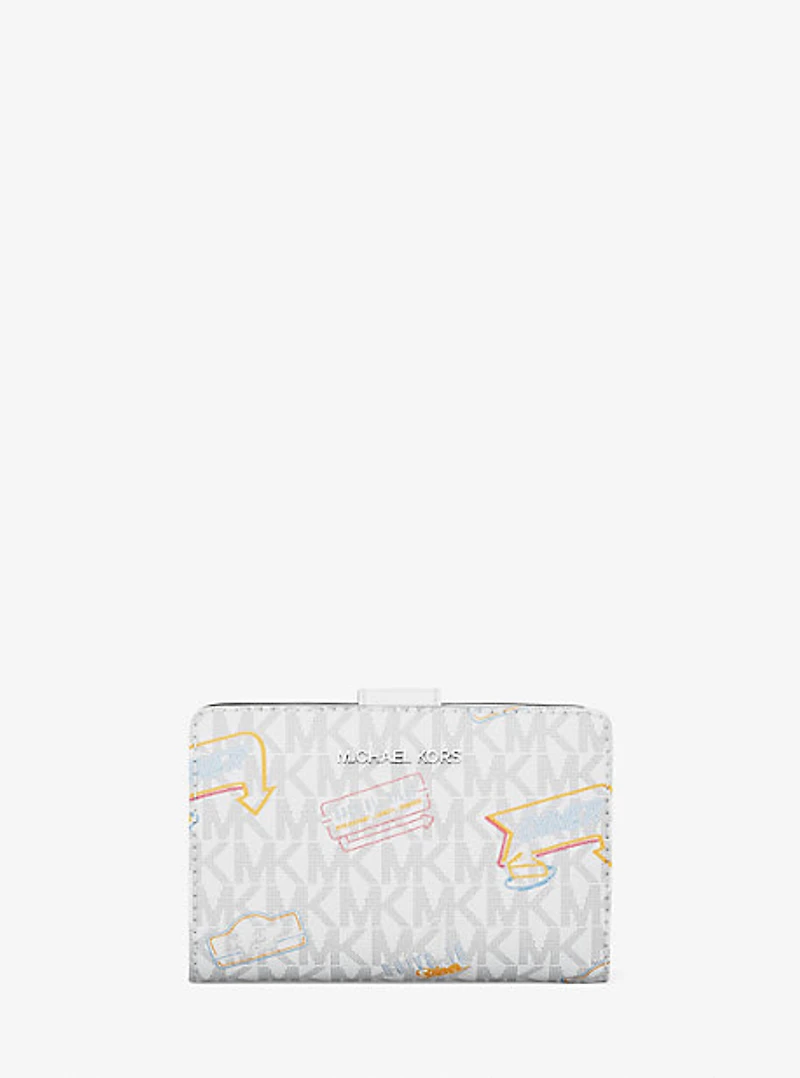 Jet Set Printed Signature Logo Bi-Fold Wallet