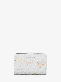 Jet Set Printed Signature Logo Bi-Fold Wallet