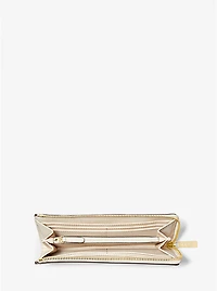 Jet Set Travel Large Saffiano Leather Quarter-Zip Wallet