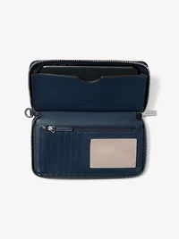 Jet Set Travel Large Striped Signature Logo Smartphone Wallet