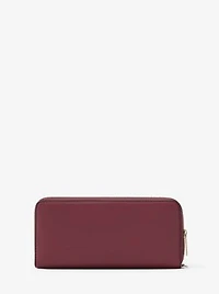 Jet Set Travel Large Pebbled Leather Wristlet