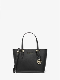 Jet Set Travel Small Saffiano Leather Top-Zip Tote Bag