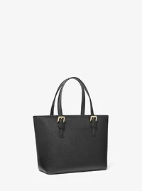 Jet Set Travel Extra-Small Saffiano Leather Top-Zip Tote Bag