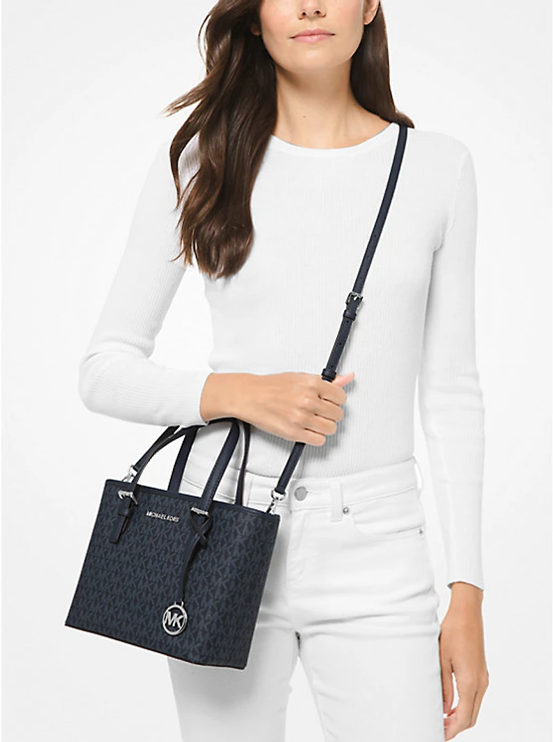 Jet Set Travel Extra-Small Logo Top-Zip Tote Bag