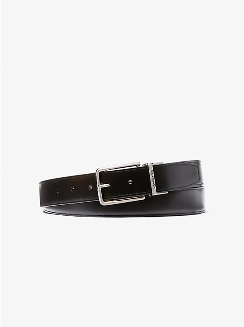 Reversible Logo and Leather Belt