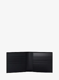 Pebbled Leather Billfold Wallet and Signature Logo Card Case Gift Set