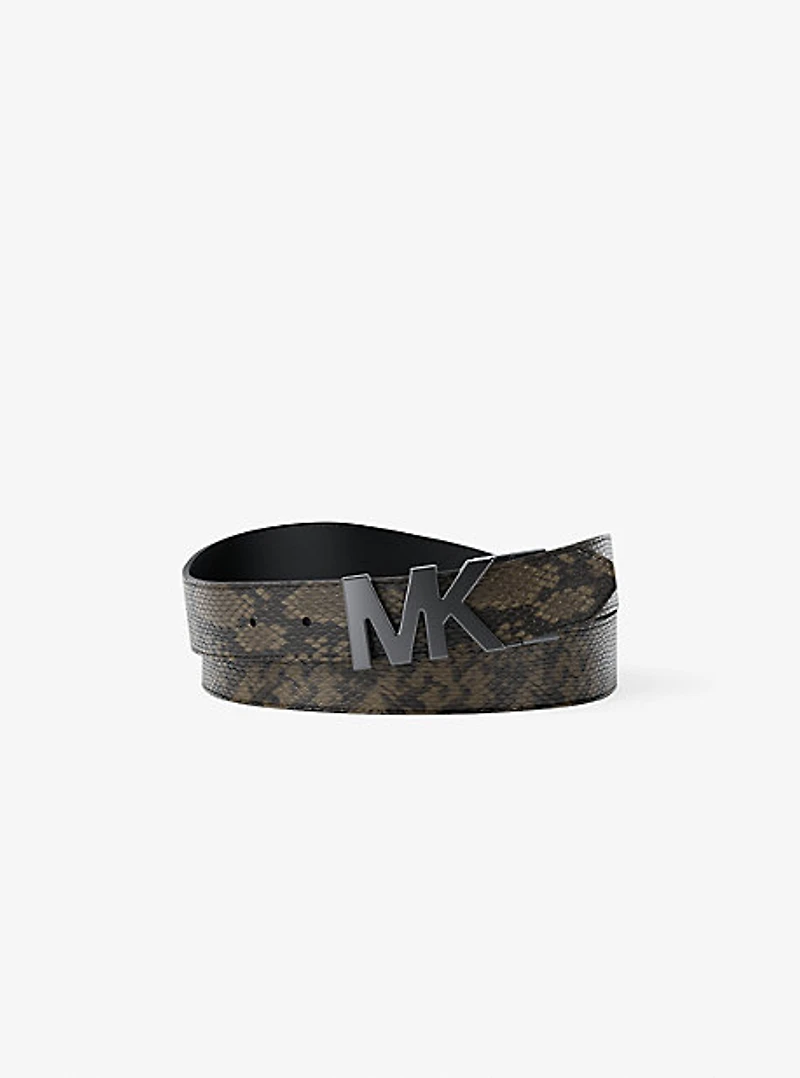 Reversible Snake Embossed Belt