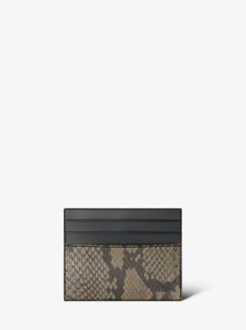 Cyrus Snake Embossed Tall Card Case