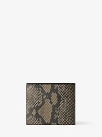 Cyrus Snake Embossed Billfold Wallet With Coin Pouch