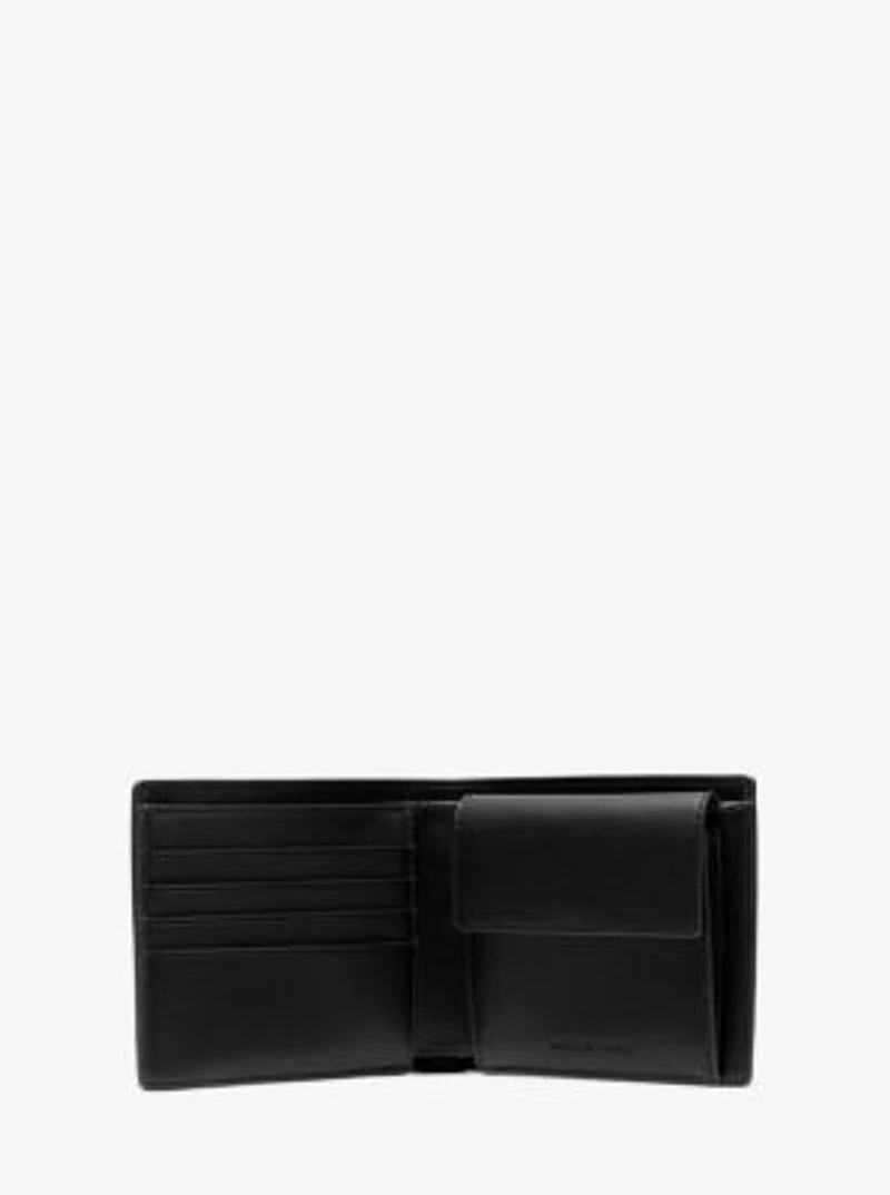 Cooper Pebbled Leather Billfold Wallet With Coin Pouch