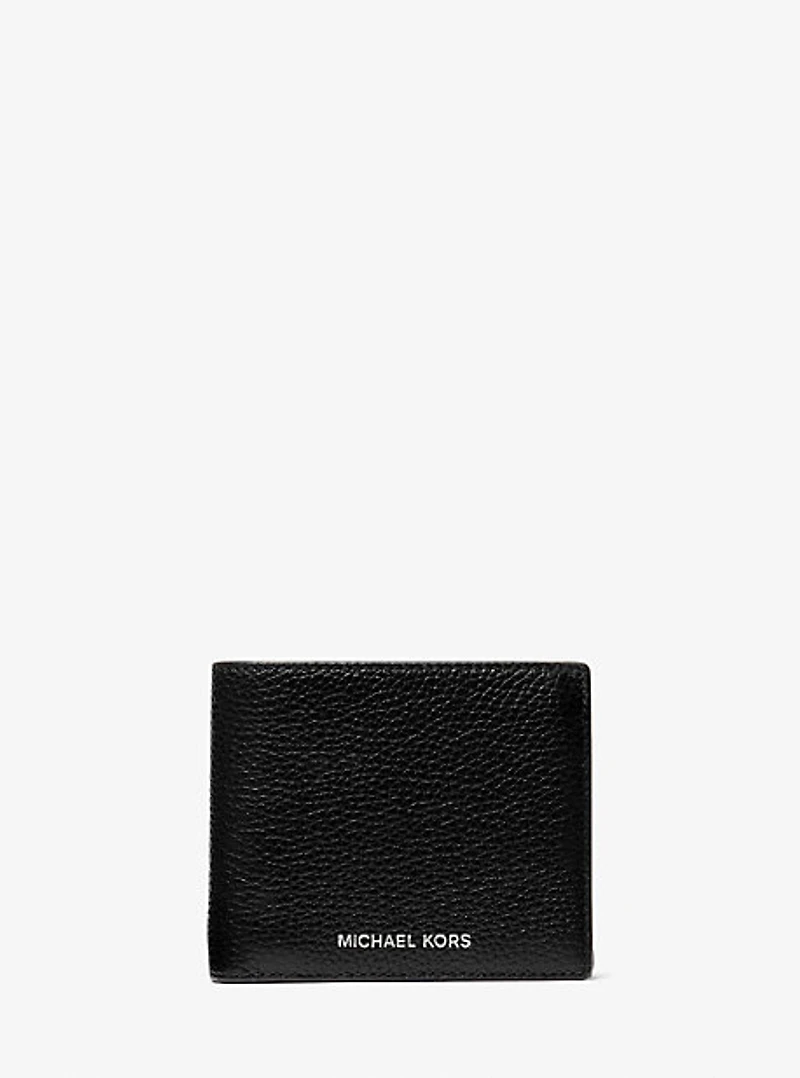 Cooper Pebbled Leather Billfold Wallet With Coin Pouch