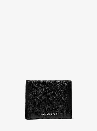 Cooper Pebbled Leather Billfold Wallet With Coin Pouch