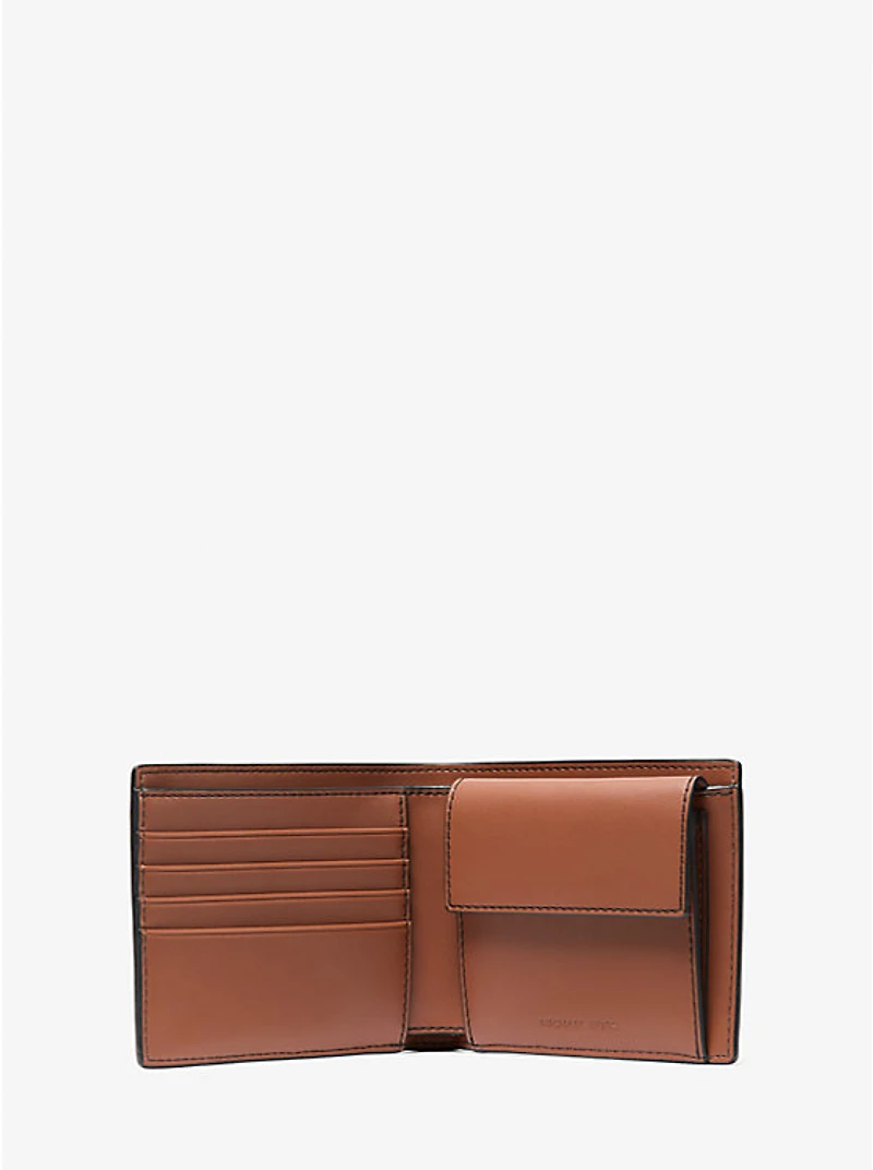 Cooper Pebbled Leather Billfold Wallet With Coin Pouch