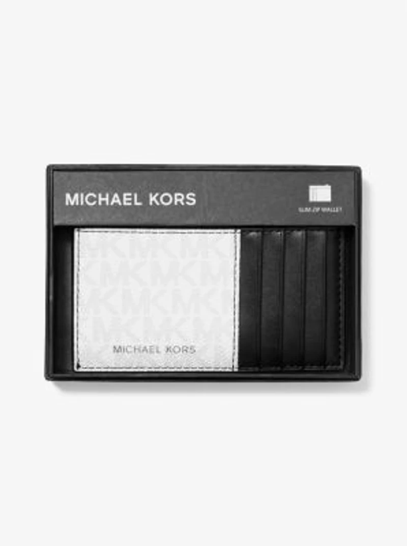 Cooper Slim Signature Logo Zip Wallet