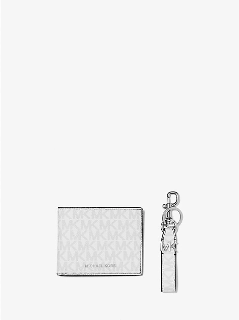 Logo Wallet and Key Chain Gift Set