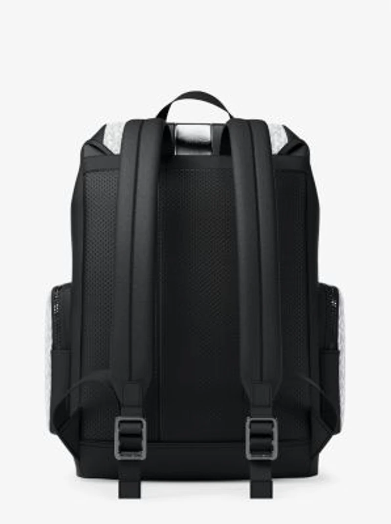 Cooper Metallic Striped Signature Logo Backpack