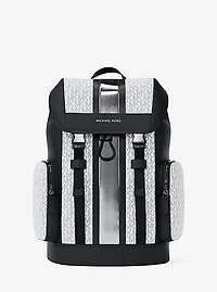 Cooper Metallic Striped Signature Logo Backpack