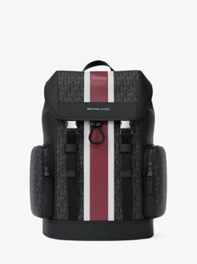 Cooper Medium Striped Signature Logo City Backpack