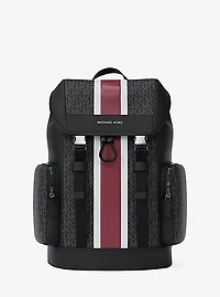 Cooper Medium Striped Signature Logo City Backpack