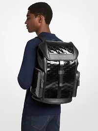 Cooper Medium Metallic Logo Debossed Backpack