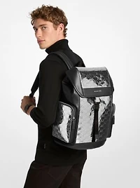 Cooper Medium Metallic Logo Debossed Backpack