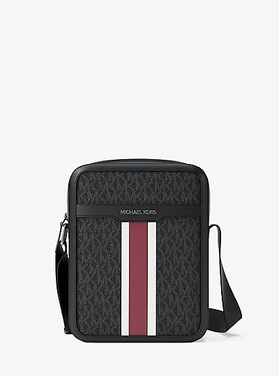 Cooper Striped Signature Logo Flight Bag