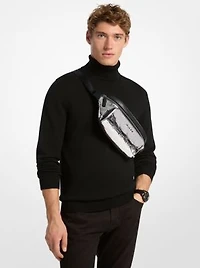 Cooper Medium Metallic Logo Debossed Utility Sling Pack