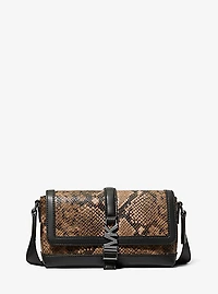 Cyrus Small Snake Embossed Crossbody Bag