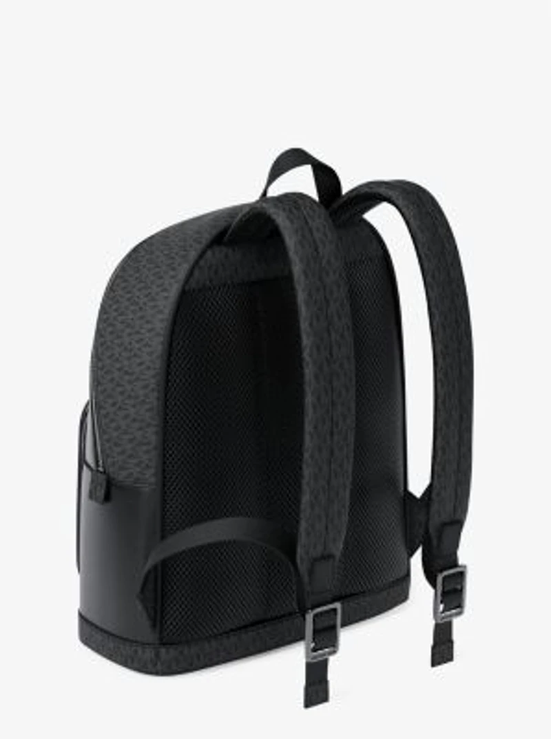 Cooper Medium Pebbled Leather and Signature Logo Commuter Backpack