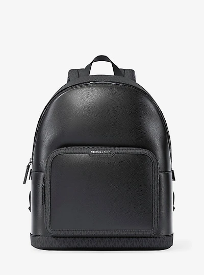 Cooper Medium Pebbled Leather and Signature Logo Commuter Backpack