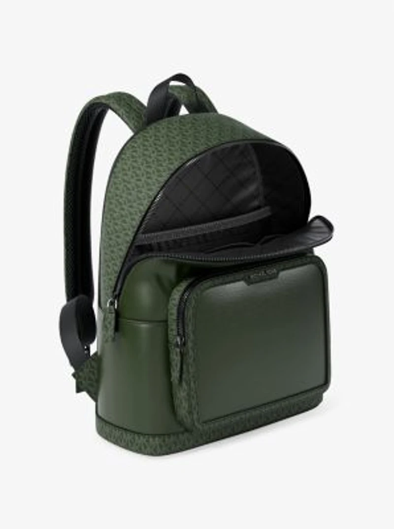 Cooper Medium Pebbled Leather and Signature Logo Commuter Backpack