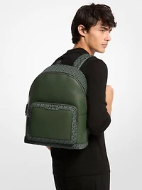 Cooper Medium Pebbled Leather and Signature Logo Commuter Backpack