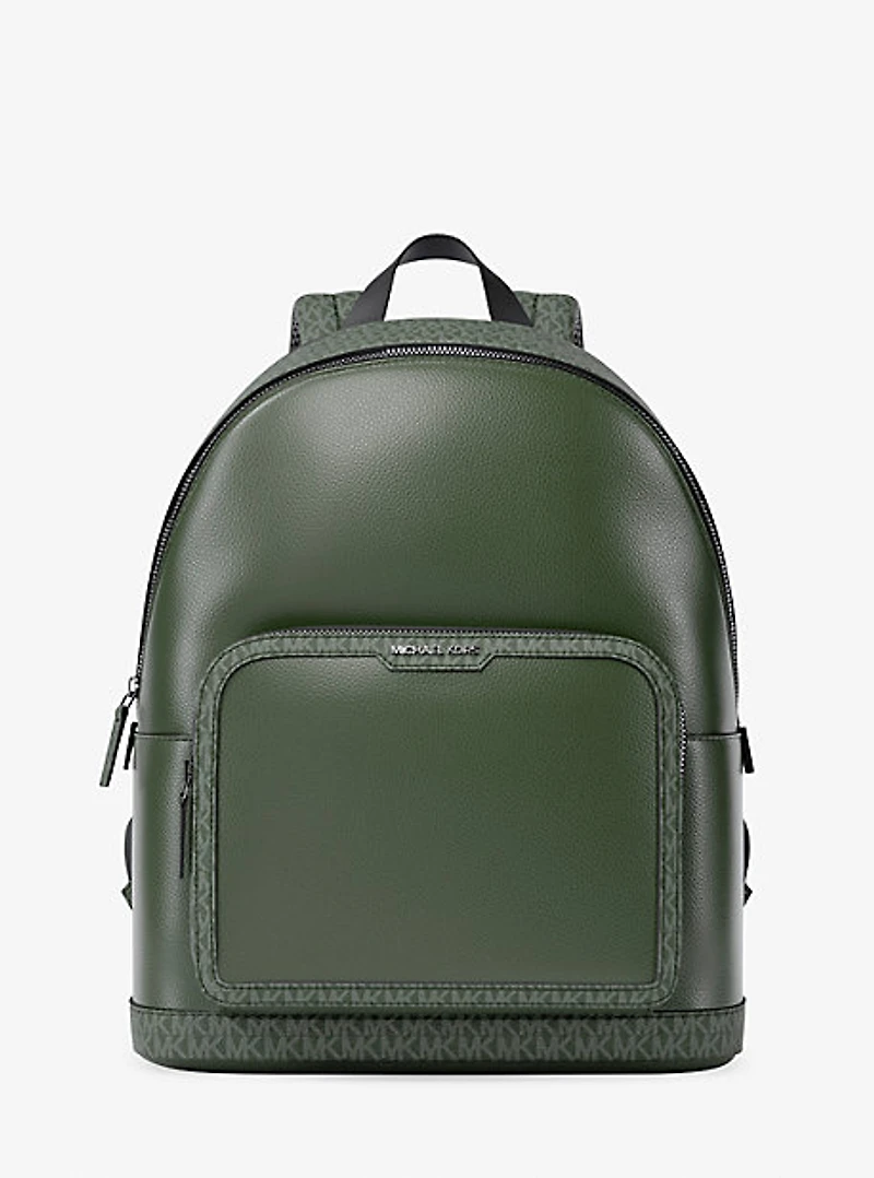 Cooper Medium Pebbled Leather and Signature Logo Commuter Backpack