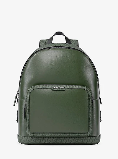 Cooper Medium Pebbled Leather and Signature Logo Commuter Backpack