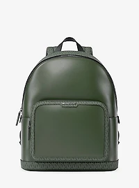 Cooper Medium Pebbled Leather and Signature Logo Commuter Backpack