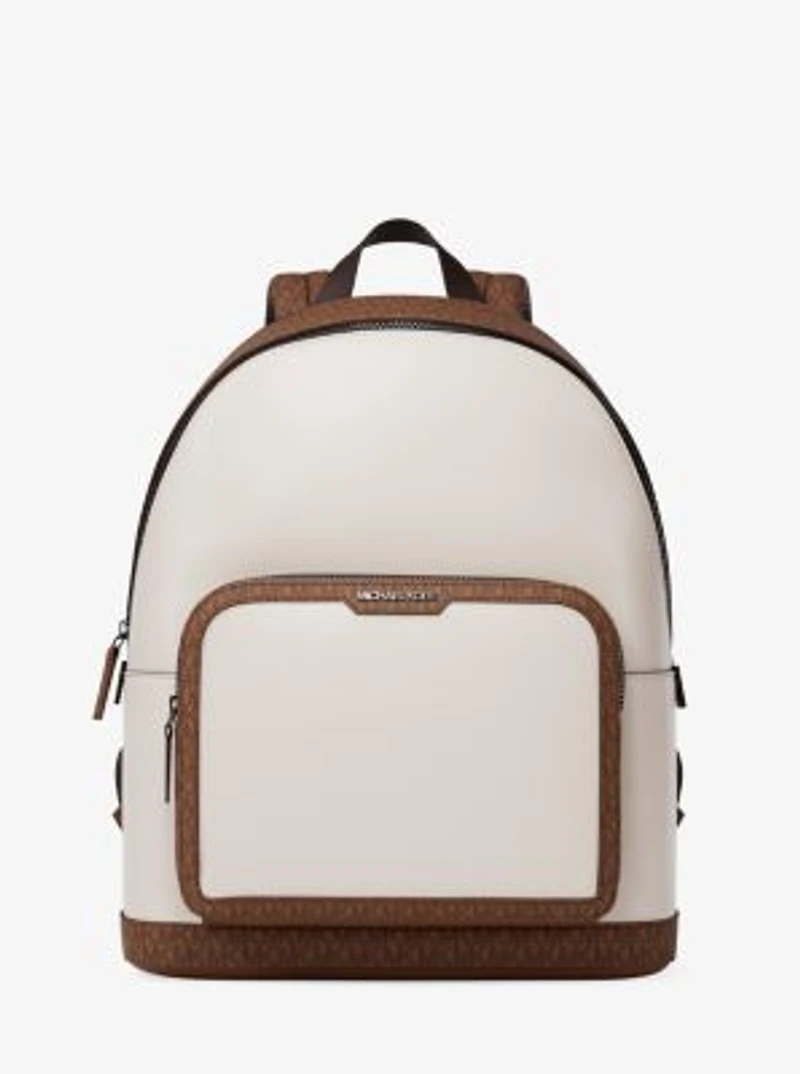 Cooper Medium Pebbled Leather and Signature Logo Commuter Backpack