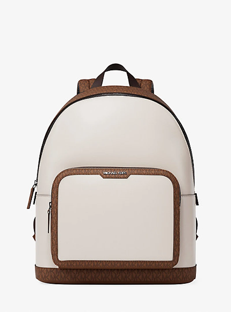 Cooper Medium Pebbled Leather and Signature Logo Commuter Backpack