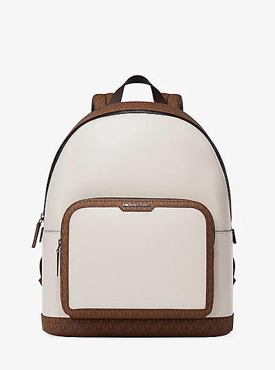 Cooper Medium Pebbled Leather and Signature Logo Commuter Backpack
