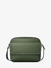 Cooper Medium Pebbled Leather and Signature Logo Camera Crossbody Bag