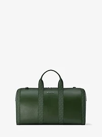 Cooper Pebbled Leather and Signature Logo Duffel Bag