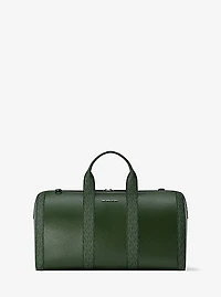 Cooper Pebbled Leather and Signature Logo Duffel Bag