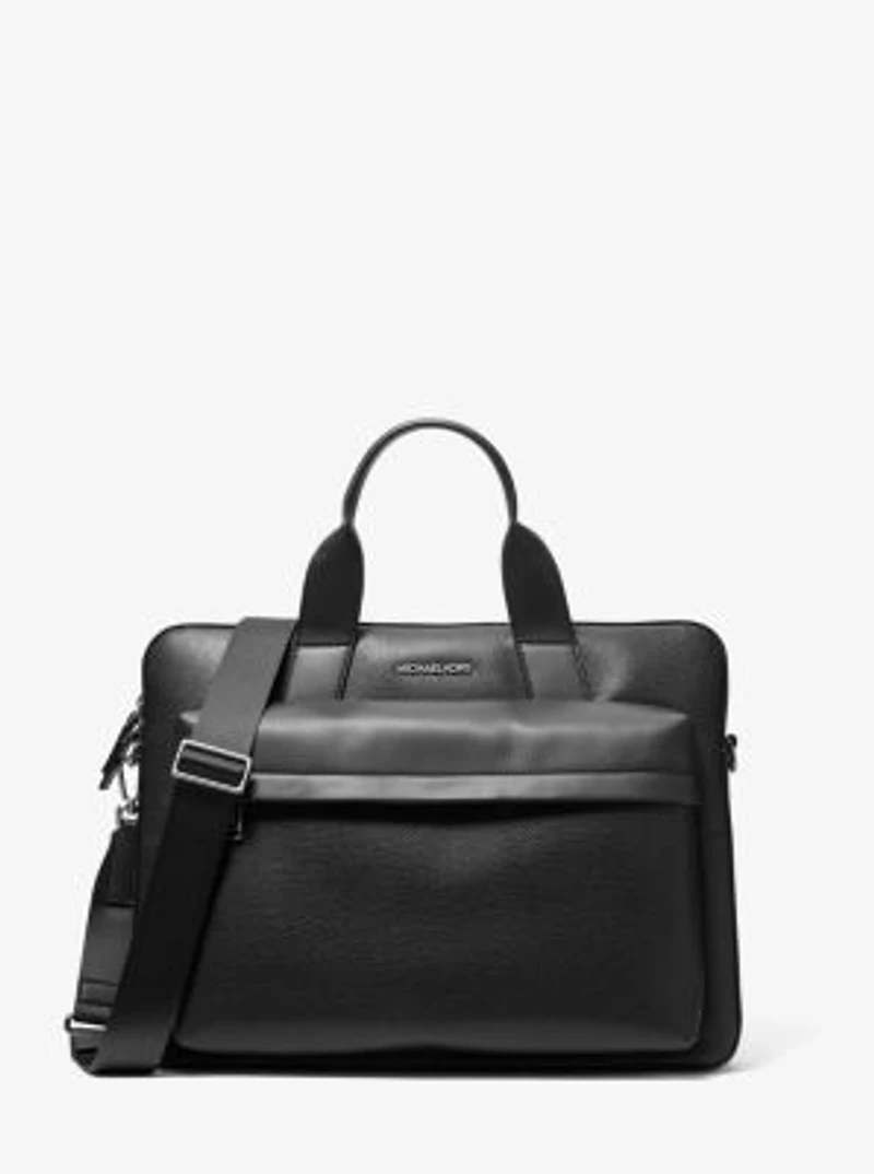 Pacey Medium Pebbled Leather Pocket Briefcase