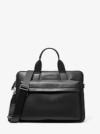 Pacey Medium Pebbled Leather Pocket Briefcase