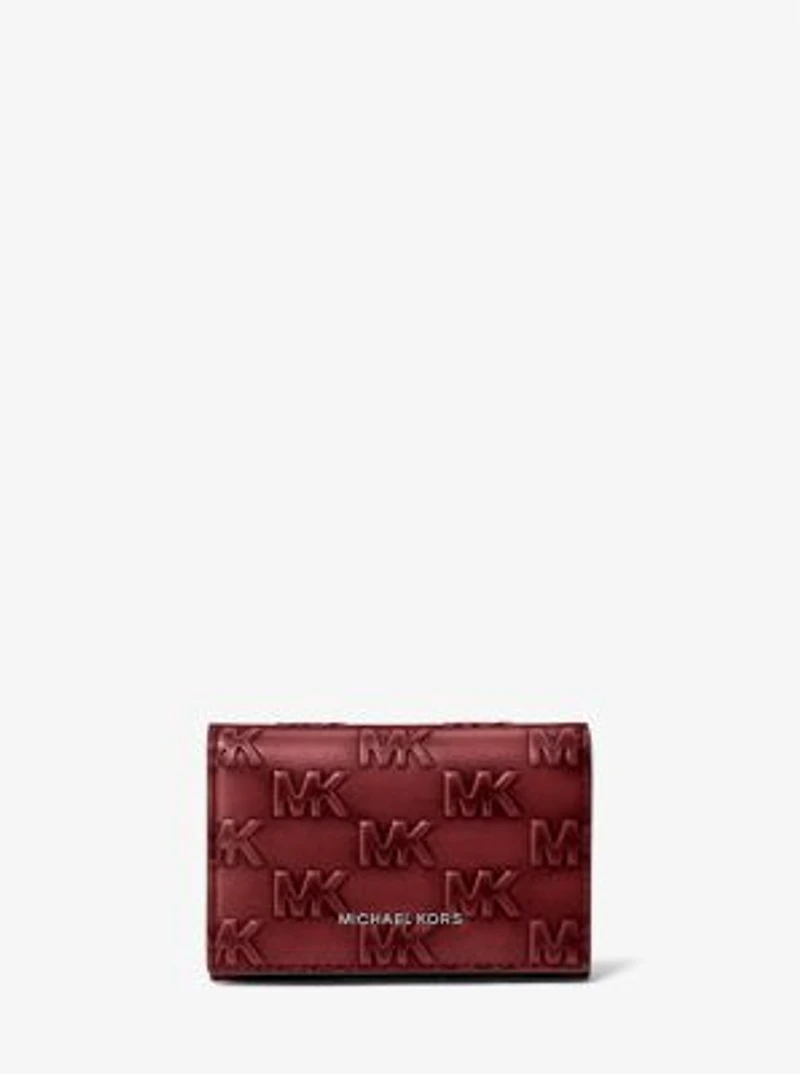 Hudson Logo Embossed Burnished Leather Wallet