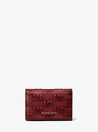 Hudson Logo Embossed Burnished Leather Wallet
