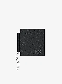 Edison Scratch-Resistant Leather Card Case with Money Clip