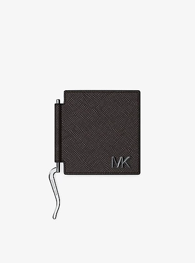 Edison Scratch-Resistant Leather Card Case with Money Clip