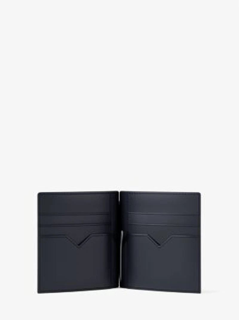 Edison Scratch-Resistant Leather Card Case with Money Clip